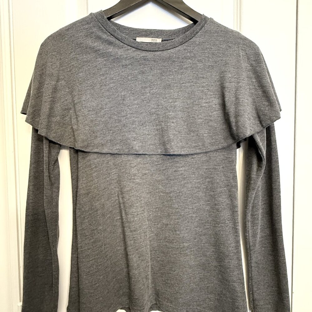 Zara Long Sleeve Top with Half Cape
